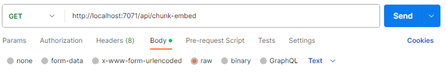 Request in Postman Request in Postman