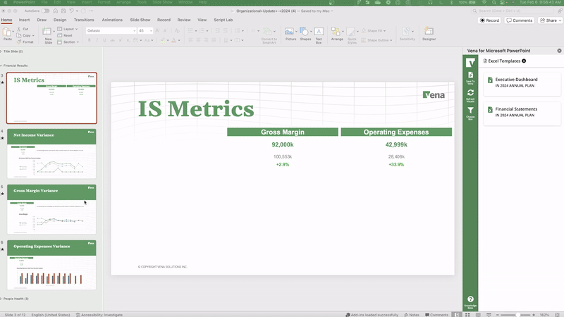 Vena for PowerPoint Step 2 Vena for PowerPoint Step 2