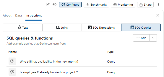 Figure 2 The knowledge store allows high customization through a variety of options