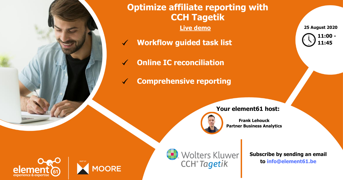 Optimize affiliate reporting with CCH Tagetik (Webinar) Optimize affiliate reporting with CCH Tagetik (Webinar)