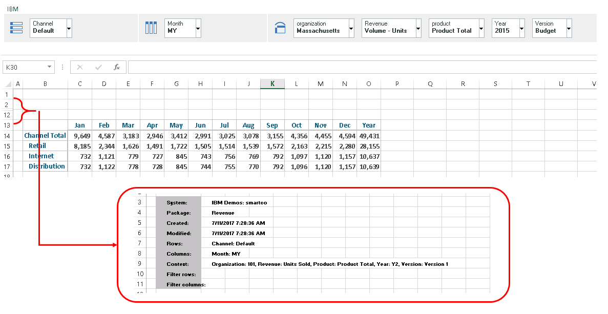 IBM Planning Analytics for Excel (PAX)