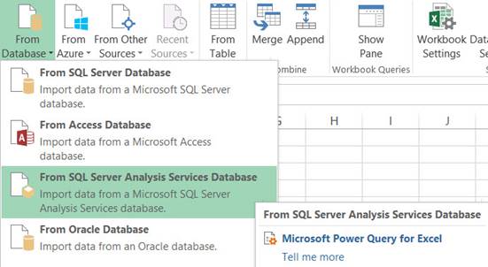 Drilling across Analysis Services cubes using Power Query