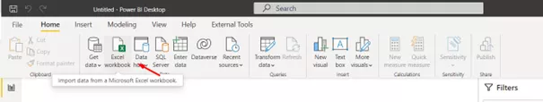 Enter data with Power Apps in Power BI Power BI ribbon