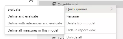 3 Define and evaluate Quick query